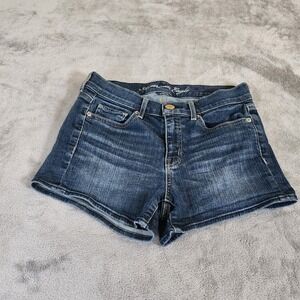 American Eagle Shorts Womens  2‎ Blue Stretch Denim  Dark Distressed Streetwear